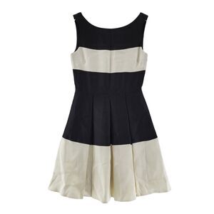 Kate Spade "Gayle Dress" Womens Size 2 Fit and Flare Sleeveless Black Cream NWT